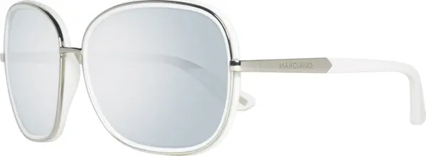 Białe acetatowe okulary przeciwsłoneczne męskie Frankie Morello